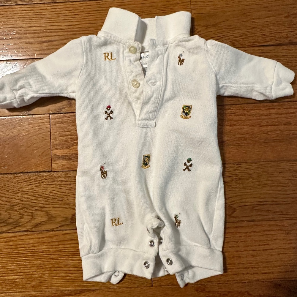 Ralph Lauren Crest Onesie